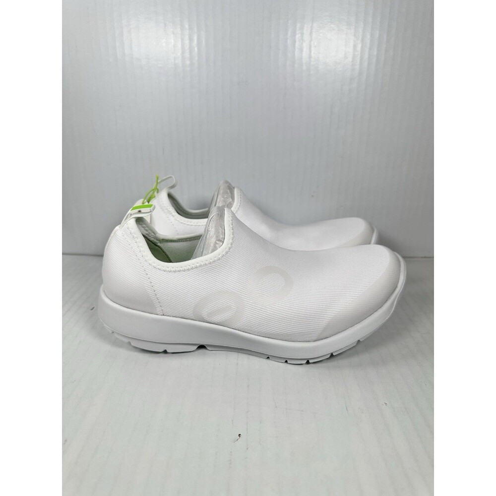 Size 7 Oofos Oomg Sport Womens White Recovery Slip On Casual Shoes Sneaker NEW